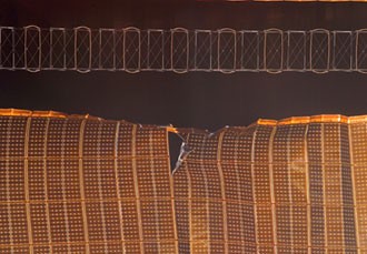 Ein Riß in der Solarzellenfläche