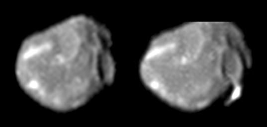 Aufnahmen von Amalthea durch Galileo