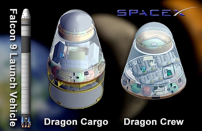 Falcon 9 und

DRAGON