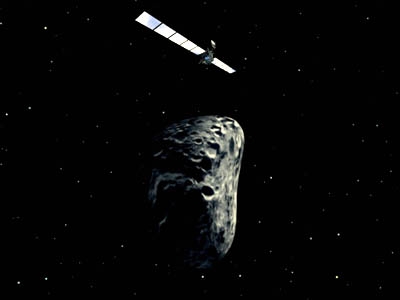 Asteroidenvorbeiflug von ROSETTA