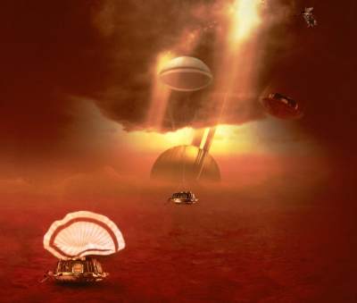 Wie HUYGENS auf die Oberfläche Titans niedergeht