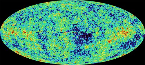 Verteilung der 
kosmischen Hintergrundstrahlung