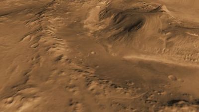 Bild

im schrägen Winkel auf den Krater Gale