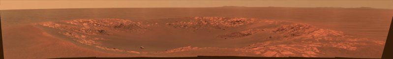 Der Krater Intrepid auf dem Mars