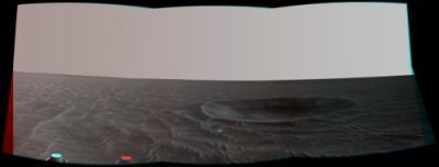 Der Krater Yankee Clipper auf dem Mars