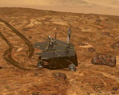 Knstlerische Darstellung des Mars-Rovers SPIRIT 