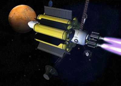 VASIMR-Raumfahrzeug auf dem Weg zum Mars