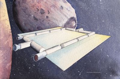 Knstlerische Darstellung einer Weltraumkutsche
